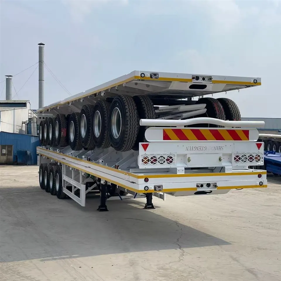 4Axle Flat Bed Container Truck Semi Trailer best