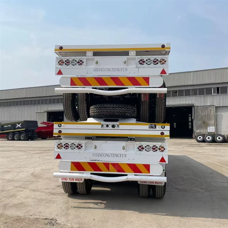 4Axle Flat Bed Container Truck Semi Trailer price