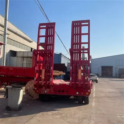 4 Axles 100T Steel Lowboy Semi Trailer